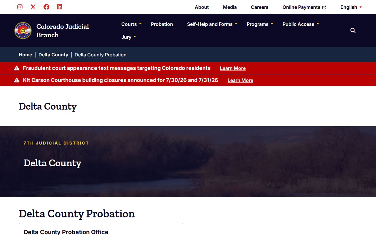 Delta County District Court probation services