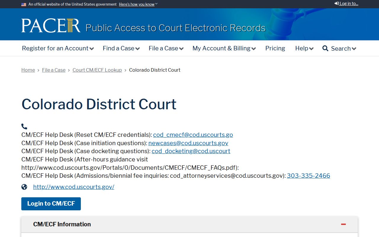 Delta County District Court PACER federal lookup distinction