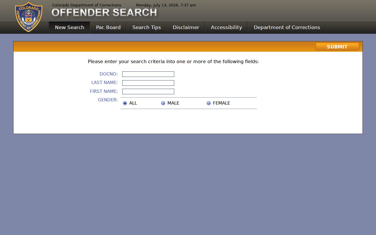 Delta County inmate search Colorado Department of Corrections offender search
