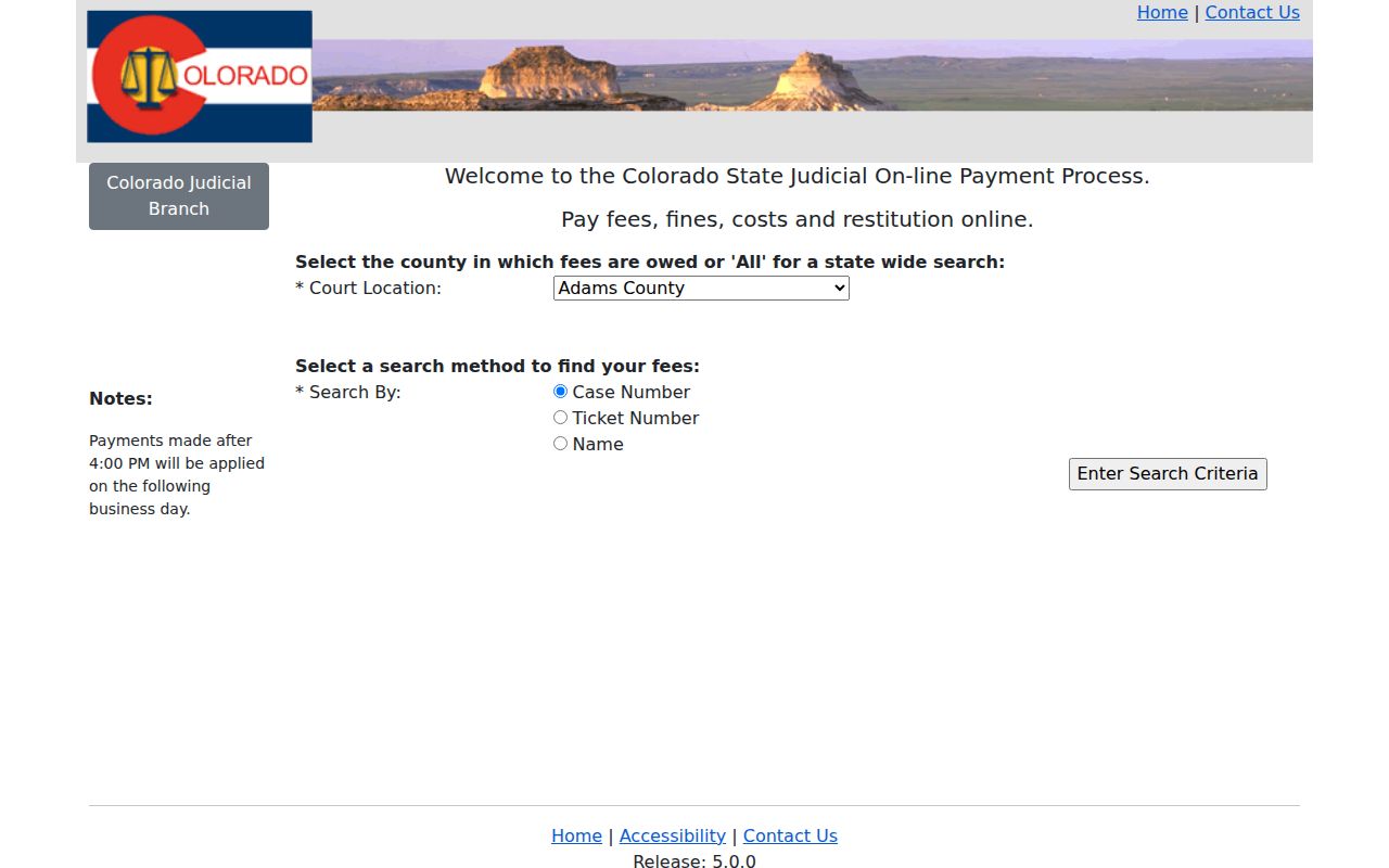 Delta County traffic court records Colorado Judicial Online Payment System